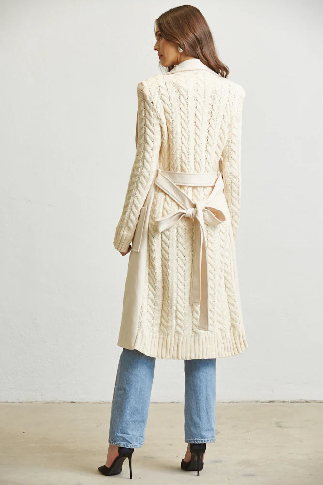 Belted Long Sweater from Rose Paulino