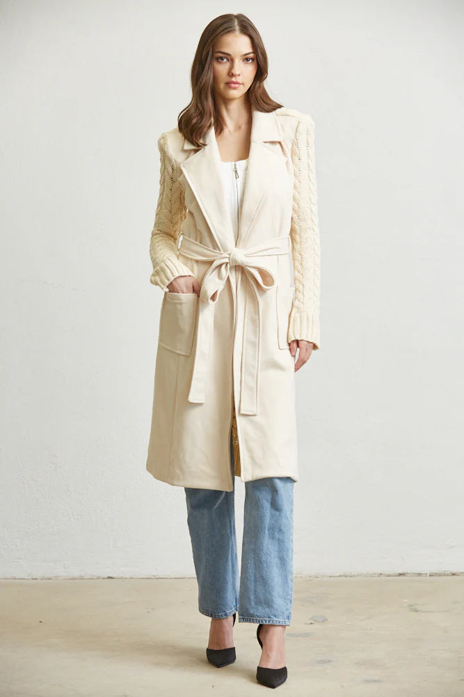 Belted Long Sweater from Rose Paulino