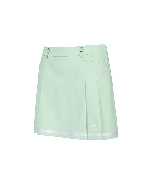 ANEW Golf: Women Half Pleats Under Line Point Skirt - Light Green