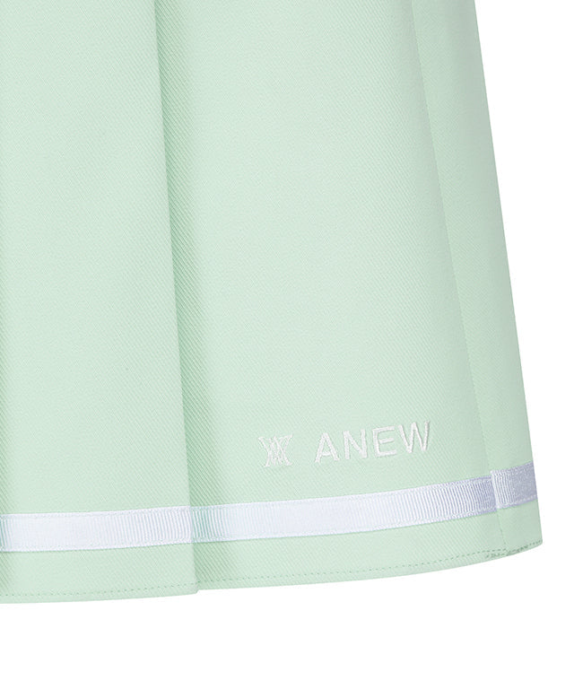 ANEW Golf: Women Half Pleats Under Line Point Skirt - Light Green