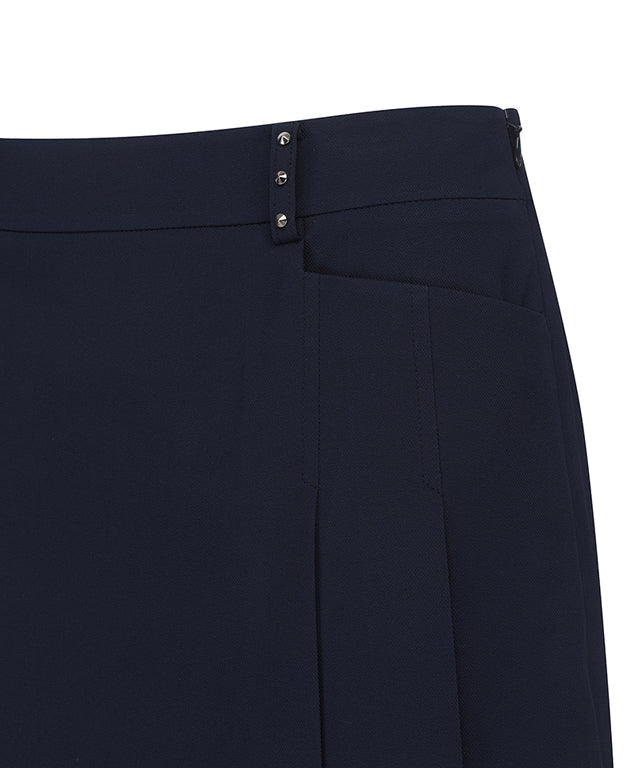ANEW Golf: Women Half Pleats Under Line Point Skirt - Navy