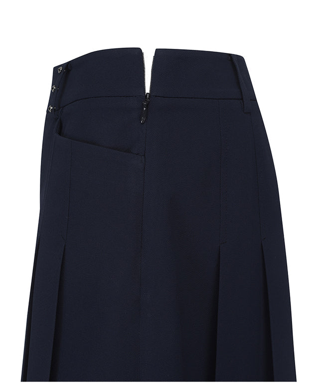 ANEW Golf: Women Half Pleats Under Line Point Skirt - Navy